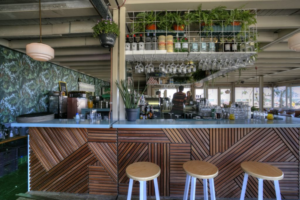 The Fat Mermaid bar wood design